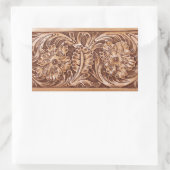 カウボーイ西部の国のパターン工具革 長方形シール (バッグ)