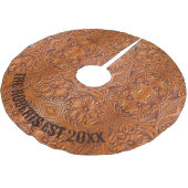 カウボーイ西部の国の工具付き革の姓 ブラッシュドポリエステルツリースカート (アングル)