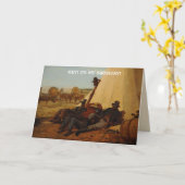 カウボーイ誕生デー カード (黄色い花)