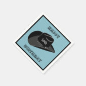 カウボーイ誕生日の帽子 スタンダードカクテルナプキン (角)