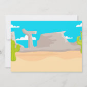 カウボーイ誕生日の招待ウェスタンの招待ボーイ 招待状 (裏面)