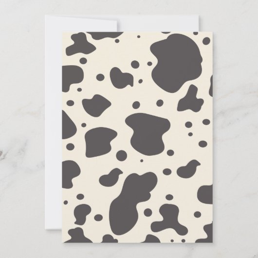 カウボーイ誕生日カウビーゴプリントブラウンベージュ招待状 招待状 (裏面)