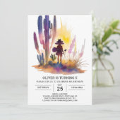 カウボーイ誕生日カスタムオンライン 招待状 (スタンド正面)