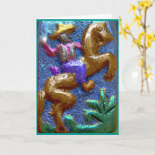 カウボーイ誕生日カード カード (黄色い花)