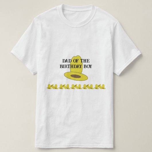 カウボーイ誕生日パパ Tシャツ (デザイン正面)