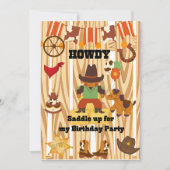カウボーイ誕生日パーソナライズされた招待状 招待状 (正面)