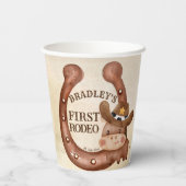 カウボーイ誕生日パーティーベビー馬の帽子のカスタム 紙コップ (裏面)