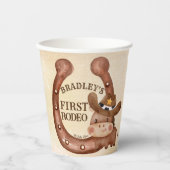 カウボーイ誕生日パーティーベビー馬の帽子のカスタム 紙コップ (正面)