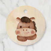 カウボーイ誕生日パーティーベビー馬の帽子 フェイバータグ (裏面)