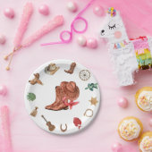 カウボーイ誕生日ファーストロデオウェスタン ペーパープレート (パーティー)
