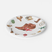 カウボーイ誕生日ファーストロデオウェスタン ペーパープレート (アングル)