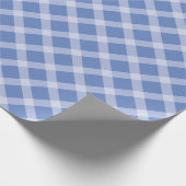 カウボーイ誕生日ブループレイド ラッピングペーパー (角)