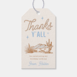 カウボーイ誕生日メッセージカード ギフトタグ