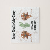 カウボーイ誕生日ロデオパーティー ジグソーパズル (縦)