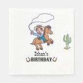 カウボーイ誕生日ロデオパーティー スタンダードランチョンナプキン (正面)