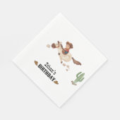 カウボーイ誕生日ロデオパーティー スタンダードランチョンナプキン (角)