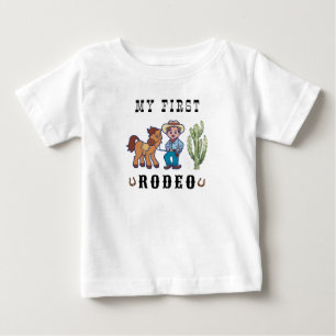 カウボーイ誕生日ロデオパーティー ベビーTシャツ