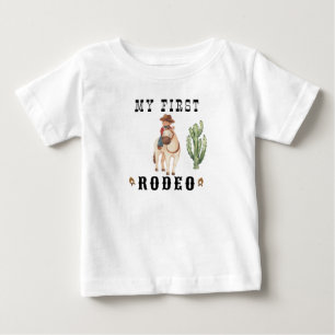 カウボーイ誕生日ロデオパーティー ベビーTシャツ