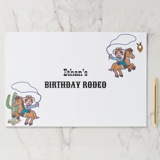 カウボーイ誕生日ロデオパーティー ペーパーパッド (インサイチュ)