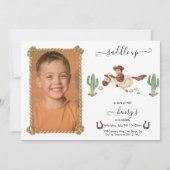 カウボーイ誕生日ロデオパーティー 招待状 (正面)