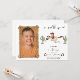 カウボーイ誕生日ロデオパーティー 招待状