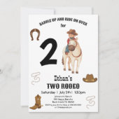 カウボーイ誕生日ロデオパーティー 招待状 (正面)