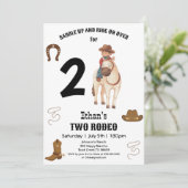 カウボーイ誕生日ロデオパーティー 招待状 (スタンド正面)