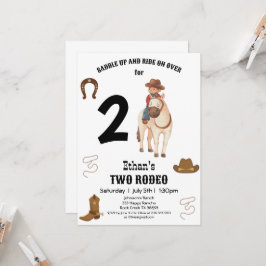 カウボーイ誕生日ロデオパーティー 招待状