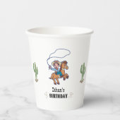 カウボーイ誕生日ロデオパーティー 紙コップ (正面)