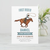 カウボーイ誕生日招待状1stロデオ招待状 招待状 (スタンド正面)