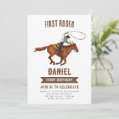 カウボーイ誕生日招待状1stロデオ招待状 招待状 (スタンド正面)