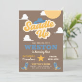 カウボーイ誕生日招待状 |ウエスタン招待状 招待状 (スタンド正面)