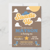 カウボーイ誕生日招待状 |ウエスタン招待状 招待状 (正面)
