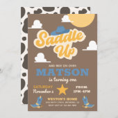 カウボーイ誕生日招待状 |ウエスタン招待状 招待状 (正面/裏面)