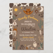 カウボーイ誕生日招待状 |ウエスタン招待状 招待状 (正面/裏面)