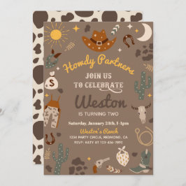 カウボーイ誕生日招待状 |ウエスタン招待状 招待状