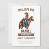 カウボーイ誕生日招待状 招待状 (正面)