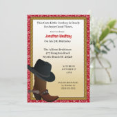 カウボーイ誕生日招待状 招待状 (スタンド正面)