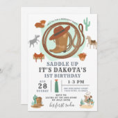カウボーイ誕生日招待状 招待状 (正面/裏面)