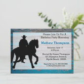 カウボーイ誕生日招待状 招待状 (スタンド正面)
