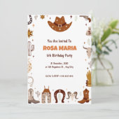 カウボーイ誕生日招待状 招待状 (スタンド正面)