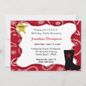 カウボーイ誕生日招待状 招待状 (正面)