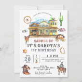カウボーイ誕生日招待状 招待状 (正面)