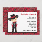 カウボーイ誕生日招待状 招待状 (正面/裏面)