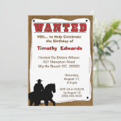 カウボーイ誕生日招待状 招待状 (スタンド正面)