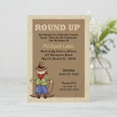 カウボーイ誕生日招待状 招待状 (スタンド正面)