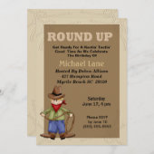 カウボーイ誕生日招待状 招待状 (正面/裏面)