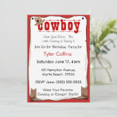 カウボーイ誕生日招待状 招待状 (スタンド正面)