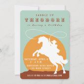 カウボーイ誕生日招待状 招待状 (正面)