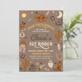 カウボーイ誕生日招待状 |第1回ロデオ招待状 招待状 (スタンド正面)